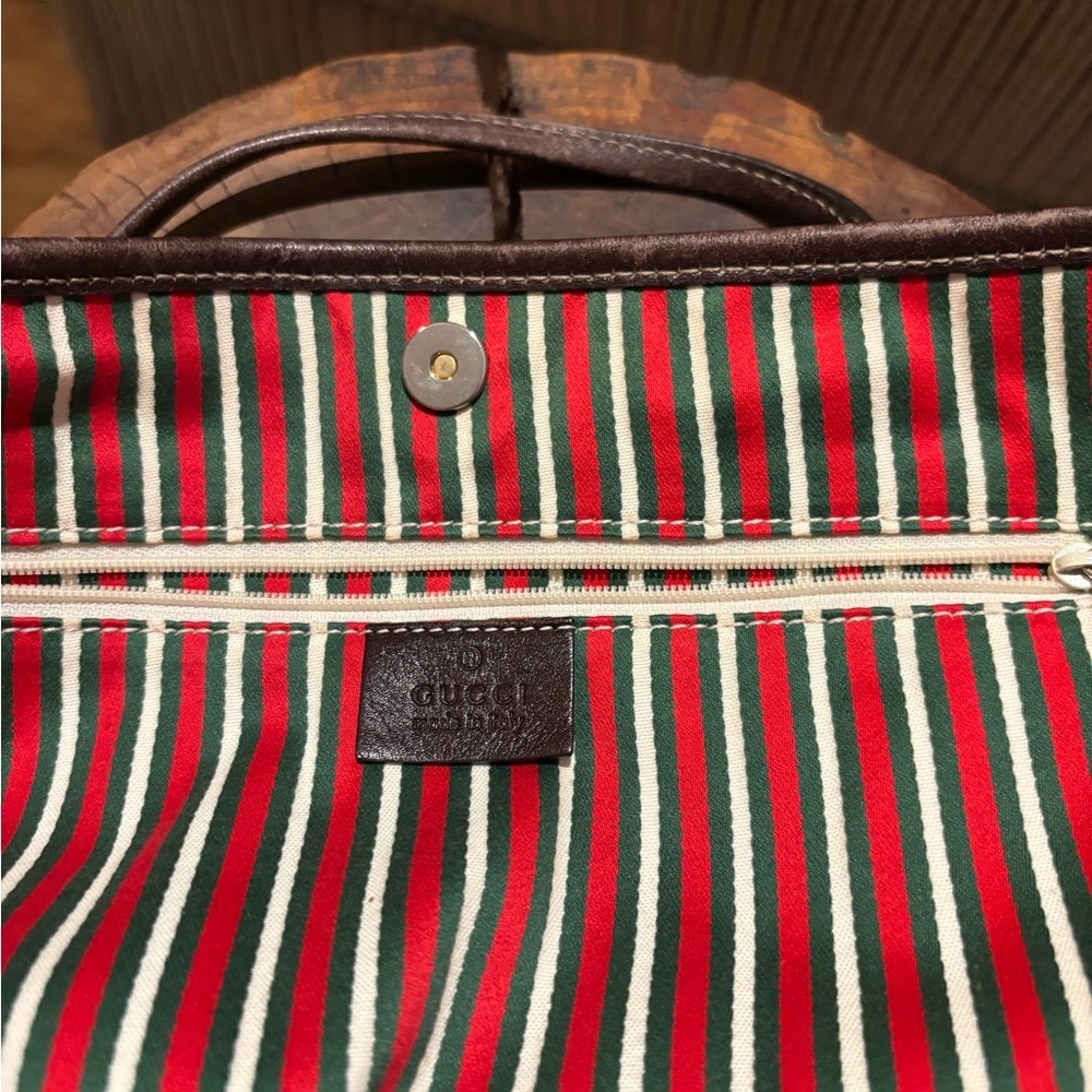 Gucci Beige and Brown GG Canvas Tote - Picture 4 of 12